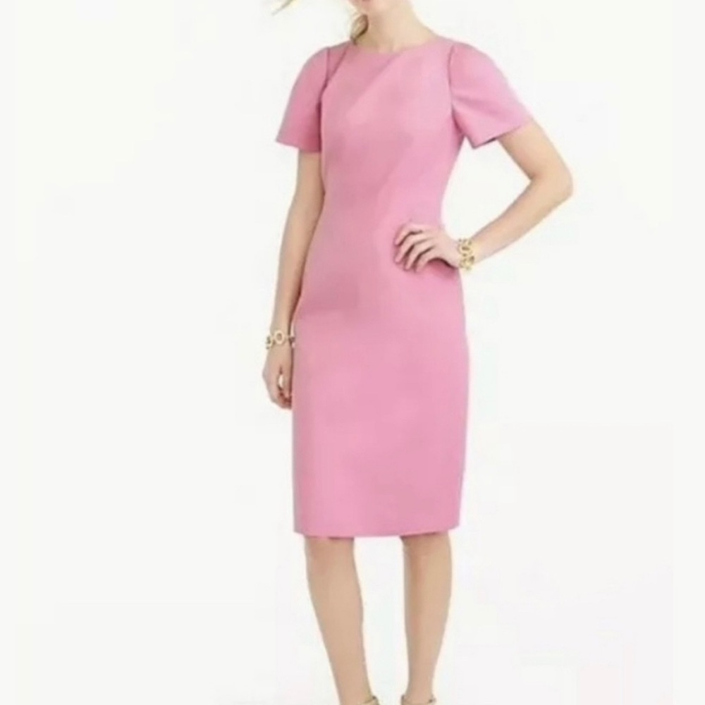 J.Crew Gathered Sleeve Sheath Dress
